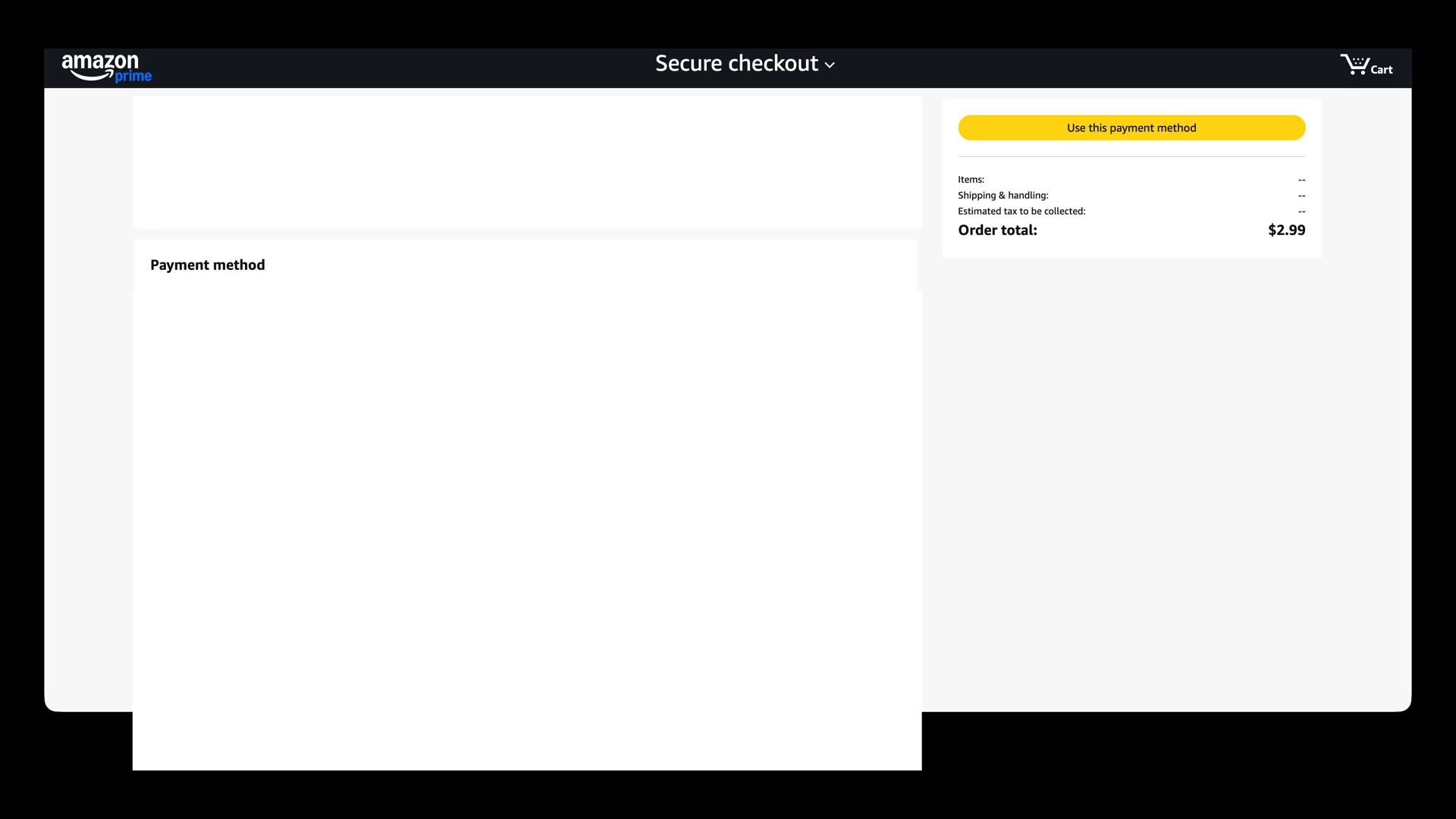Redacted Amazon checkout screenshot from the observed pencil example. Personal address and payment content are removed. No order was submitted.